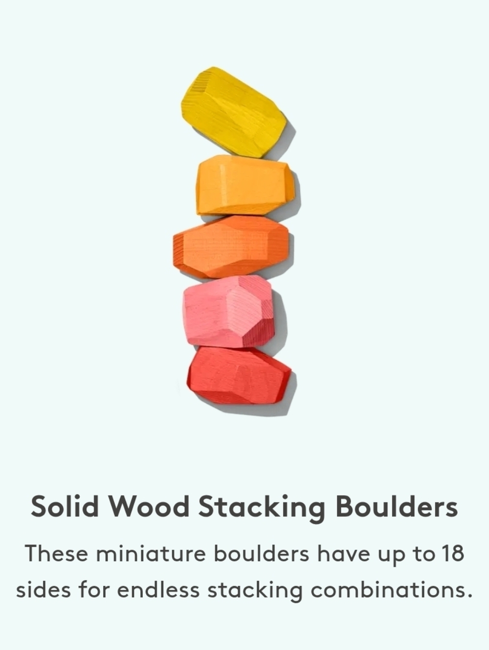 Lovevery Wood Stacking Boulders Montessori STEM Free Spirit Play Kit Eco Blocks